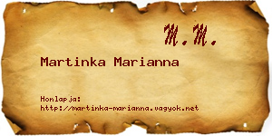 Martinka Marianna névjegykártya